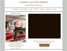 Tablet Screenshot of camps-cottages.com